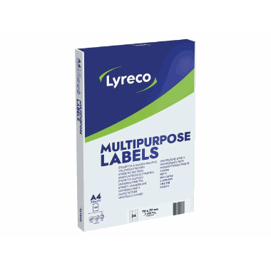 Etikett LYRECO A4 70x37mm (2400) 