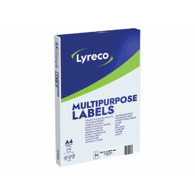 Etikett LYRECO A4 63,5x33,9mm (2400)