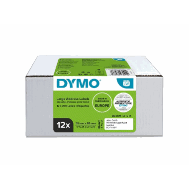 Etikett DYMO Adresse 36x89mm 260st (12rl)