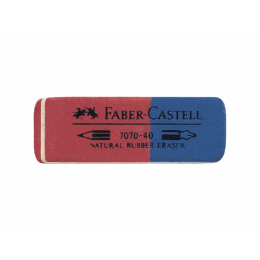 Viskelr Faber Castell 7070 rd/bl  40 pr pk