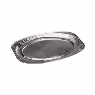 Aluminiumsfat Medium 425x285x23mm oval, 100stk