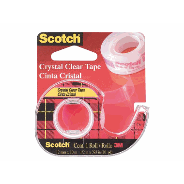Tape Scotch Crystal 12mmx10m m/dispenser