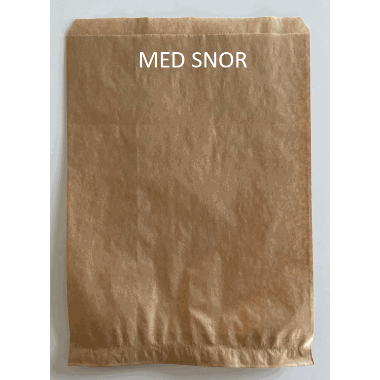 Papirpose brun m/snor 1 kg 210x175, 35 g/m 