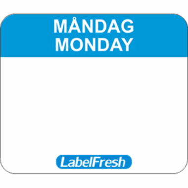 LabelFresh Easy Mandag, 1000stk. 30x25mm