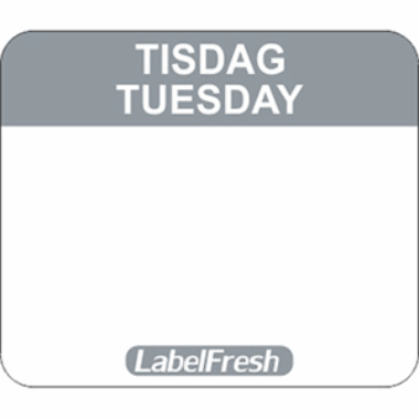 LabelFresh Easy Tirsdag, 1000stk. 30x25mm