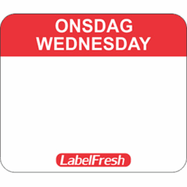 LabelFresh Easy Onsdag, 1000stk. 30x25mm