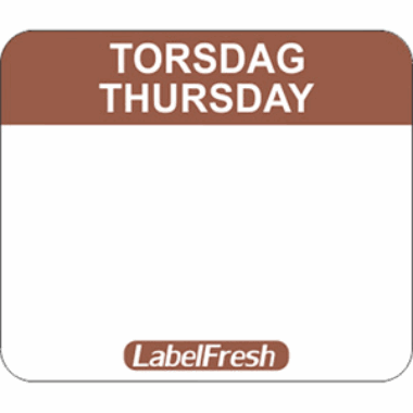 LabelFresh Easy Torsdag, 1000stk. 30x25mm