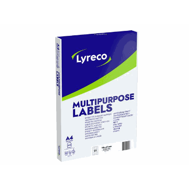 Etikett LYRECO A4 41x70mm (2100)