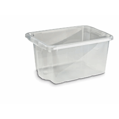Oppbevaringsboks 33L transparent plast