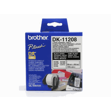 Etikett BROTHER DK11208 adr 37X90