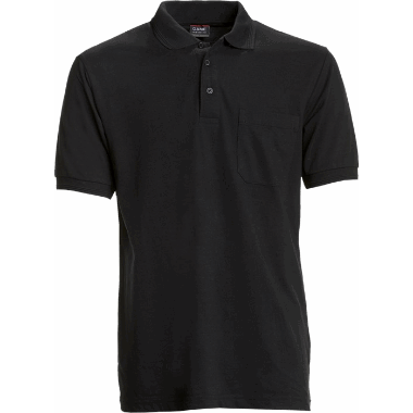 Herre Polo Shirt Sort X-Large m. brystlomme, Basic